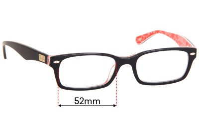 Ray Ban RB5206 Replacement Lenses 52mm wide 