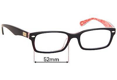 Ray-Ban RB5206 Replacement Lenses 54mm wide 