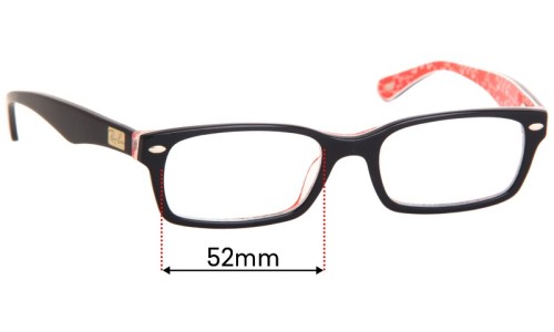 Ray Ban RB5206 Replacement Lenses 52mm wide 