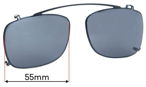 Sunglass Fix Replacement Lenses for Ray Ban RB5228-C - 55mm Wide 