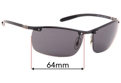 Ray Ban RB8306 Tech Replacement Lenses 64mm wide 