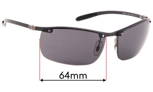 Ray Ban RB8306 Tech Replacement Lenses 64mm wide 