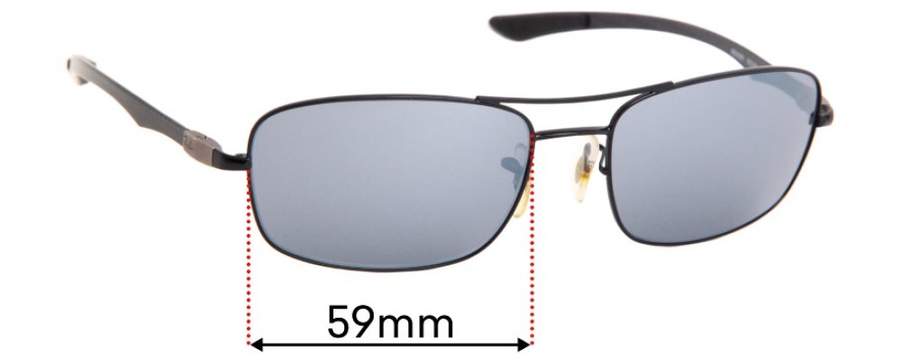 Sunglass Fix Replacement Lenses for Ray Ban RB8309 Tech - 59mm Wide