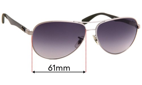 Ray Ban RB8313 Tech Replacement Lenses 61mm wide 