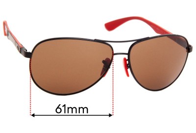 Ray Ban RB8313-M Tech Replacement Lenses 61mm wide 