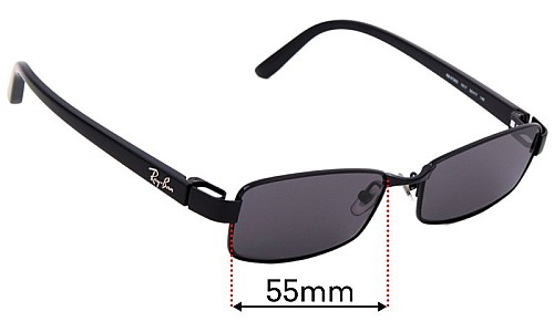 Ray Ban RB8726-D Lentes de Repuesto 55mm wide 