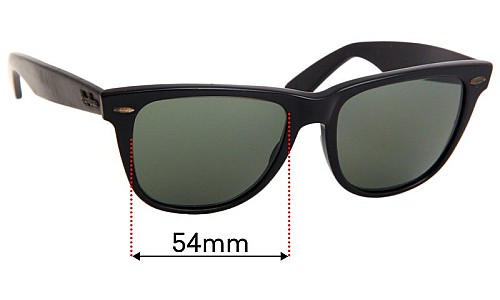 Sunglass Fix Replacement Lenses for Ray-Ban B&L Wayfarer II - 54mm Wide Ray-Ban B&L Wayfarer II Replacement Lenses 54mm wide
