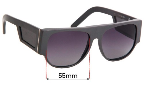 Sunglass Fix Replacement Lenses for Retro Super Future Sideviews - 55mm Wide 