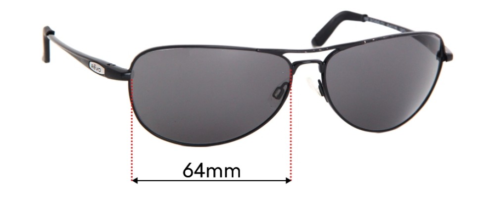 Sunglass Fix Replacement Lenses for Revo 3086 - 64mm Wide