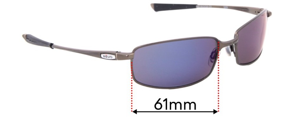 Sunglass Fix Replacement Lenses for Revo RE8002 Efflux - 61mm Wide