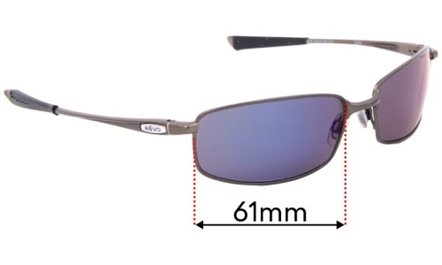 Sunglass Fix Replacement Lenses for Revo RE8002 Efflux - 61mm Wide 
