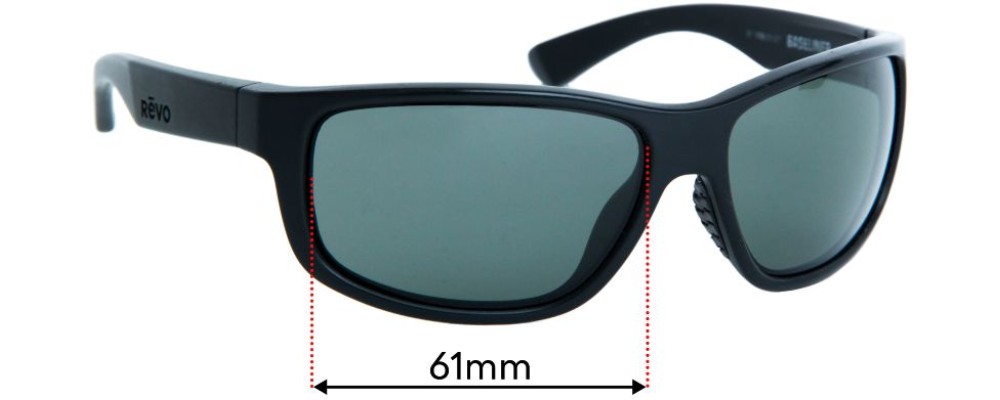 Sunglass Fix Replacement Lenses for Revo RE1006 Baseliner - 61mm Wide