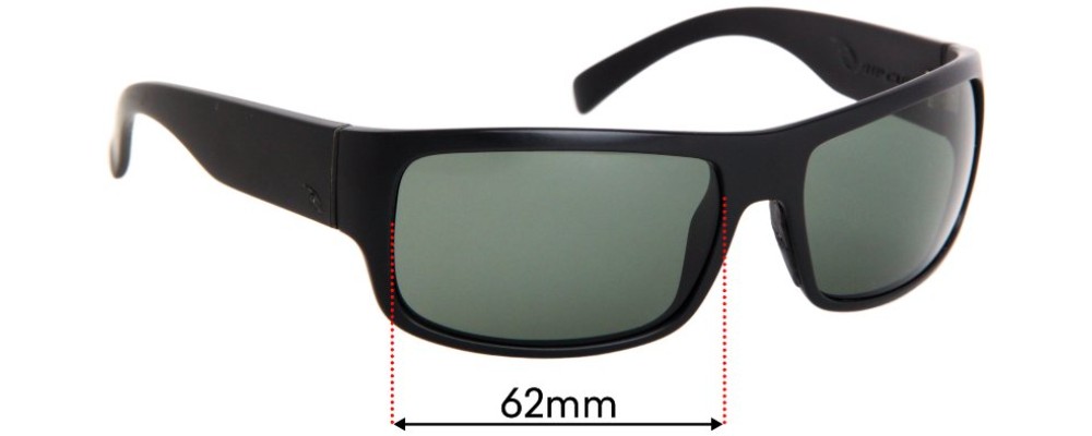 Sunglass Fix Replacement Lenses for Rip Curl Raglan - 62mm wide