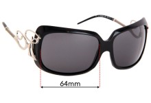 Sunglass Fix Replacement Lenses for Roberto Cavalli 302 - 64mm wide