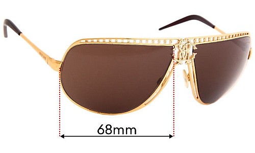 Roberto Cavalli Agenore 305S Lentilles de Remplacement 66mm wide 