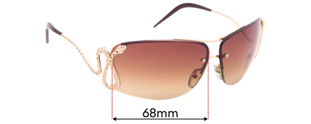 Sunglass Fix Replacement Lenses for Roberto Cavalli Maia 152S - 68mm Wide