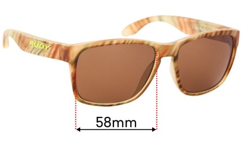 Sunglass Fix Replacement Lenses for Rudy Project Spin Hawk SP31 - 58mm Wide 