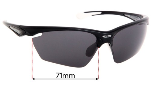 Sunglass Fix Replacement Lenses for Rudy Project Stratofly  - 71mm Wide 