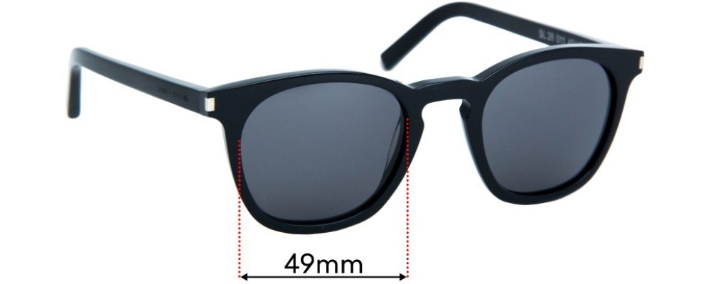 Saint Laurent Unisex 49mm Transparent SL28 Silver Square Sunglasses S3112 |  eBay