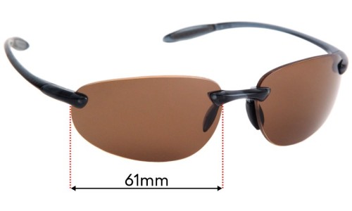 Sunglass Fix Replacement Lenses for Serengeti Celcio - 61mm Wide 