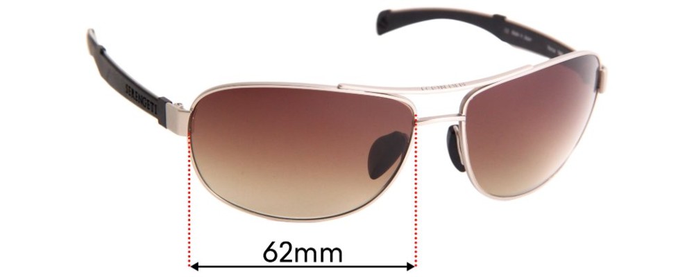 Sunglass Fix Replacement Lenses for Serengeti Norcia - 62mm Wide