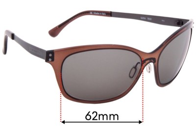 Sunglass Fix Replacement Lenses for Serengeti Sara - 62mm wide 