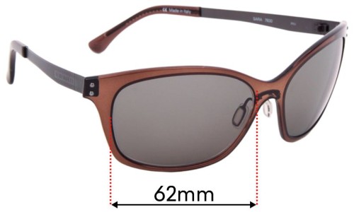 Sunglass Fix Replacement Lenses for Serengeti Sara - 62mm Wide 