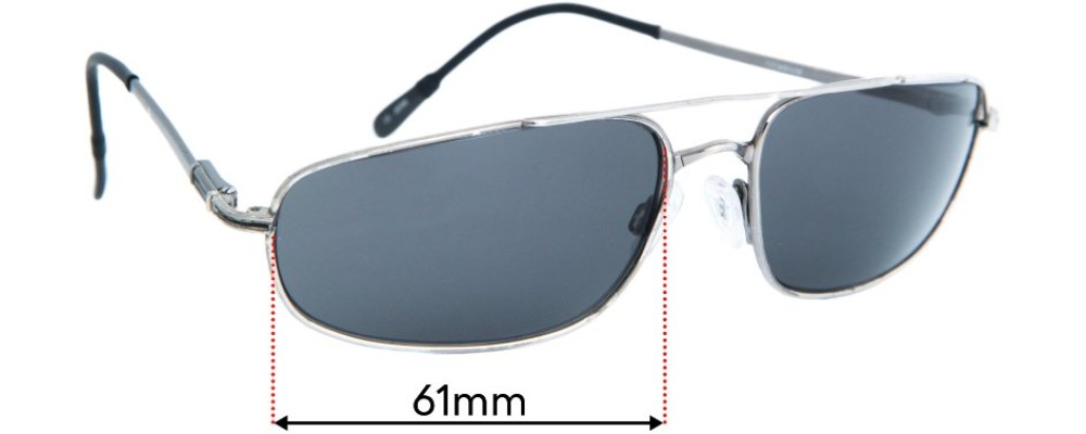 Sunglass Fix Replacement Lenses for Serengeti Velocity GG6692 - 61mm Wide