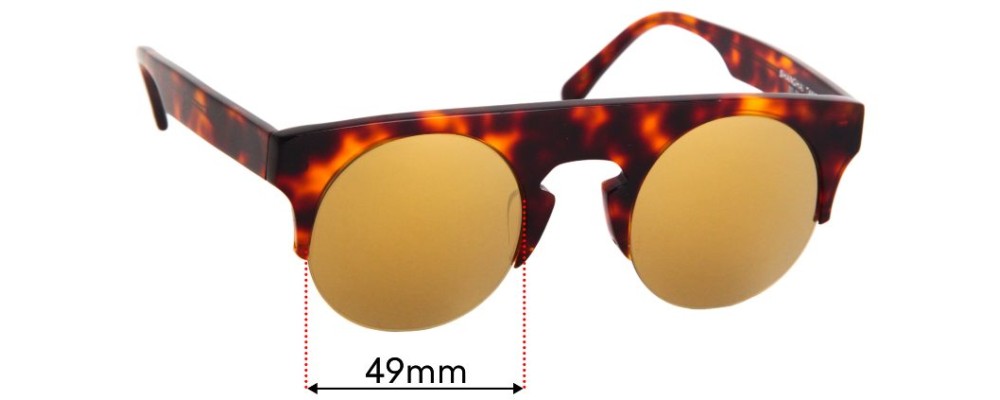 Sunglass Fix Replacement Lenses for Shanghai Tang 1AF28A5 - 49mm Wide