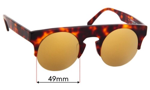 Sunglass Fix Replacement Lenses for Shanghai Tang  1AF28A5 - 49mm Wide 
