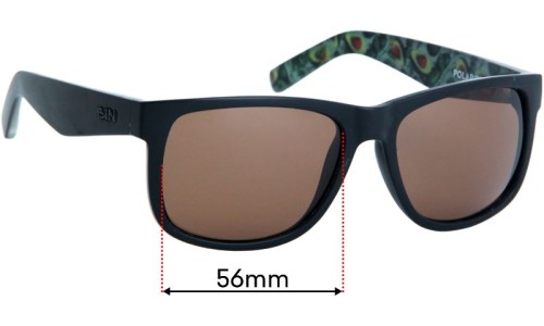 Sunglass Fix Replacement Lenses for Sin Riot - 56mm Wide 