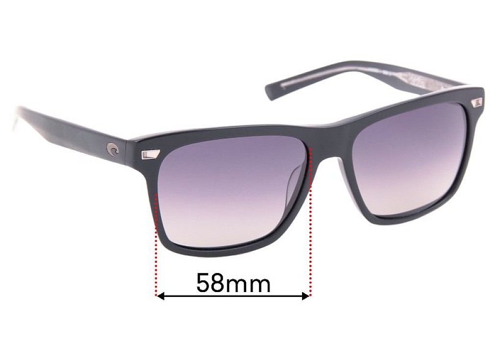 Sunglass Fix Lentes de Repuesto para Costa Del Mar Aransas - 58mm Wide Sunglass Fix Lentes de Repuesto para Costa Del Mar Aransas - 58mm Wide