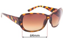 Sunglass Fix Replacement Lenses for Smith Hemline - 64mm wide