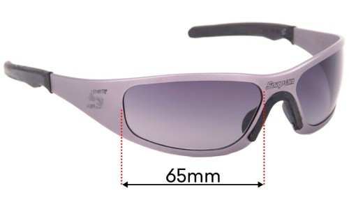 Sunglass Fix Replacement Lenses for Snap On Gasket - 65mm Wide 