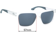 Sunglass Fix Replacement Sunglass Lenses for Specsavers Jagungal Sun Rx - 57mm Wide