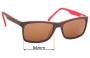 Sunglass Fix Lentilles de Remplacement pour Specsavers La Palma Sun Rx - 56mm Wide 