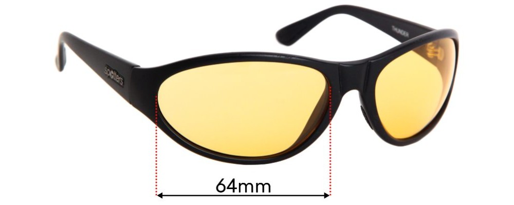 Sunglass Fix Replacement Lenses for Spotters Thunder - 64mm Wide