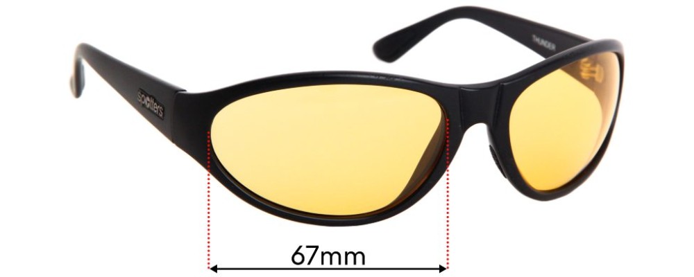 Sunglass Fix Replacement Lenses for Spotters Thunder - 67mm Wide