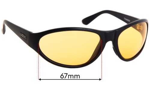 Sunglass Fix Replacement Lenses for Spotters Thunder - 67mm Wide 