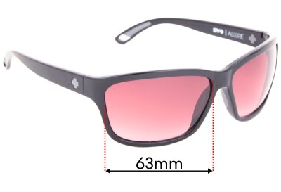 Spy Optic Allure Replacement Lenses 63mm wide 