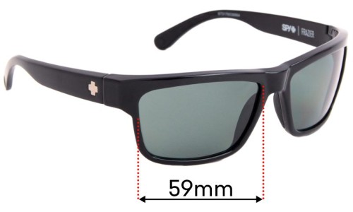 Sunglass Fix Replacement Lenses for Spy Optic Frazier - 59mm Wide 