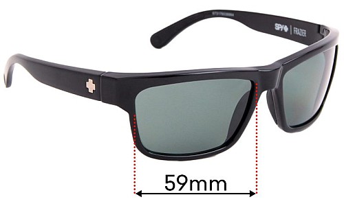 Sunglass Fix Replacement Lenses for Spy Optic Frazier - 59mm Wide Spy Optic Frazier Replacement Lenses 59mm wide