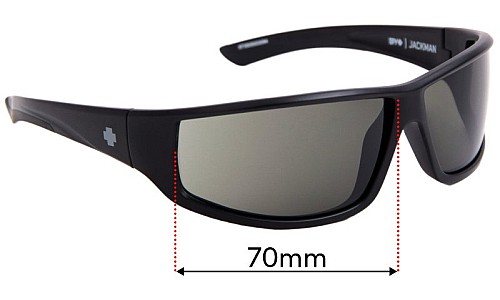 Spy Optic Jackman Replacement Lenses 70mm wide 