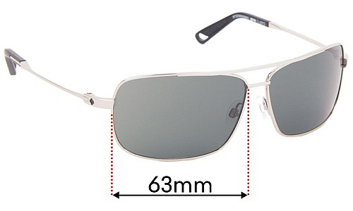 Sunglass Fix Replacement Lenses for Spy Optic Leo - 63mm Wide Spy Optic Leo Replacement Lenses 63mm wide
