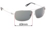 Sunglass Fix Replacement Lenses for Spy Optic Leo - 63mm Wide 