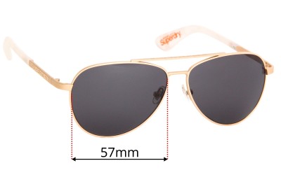  Sunglass Fix Replacement Lenses for Superdry Chassis - 57mm Wide 