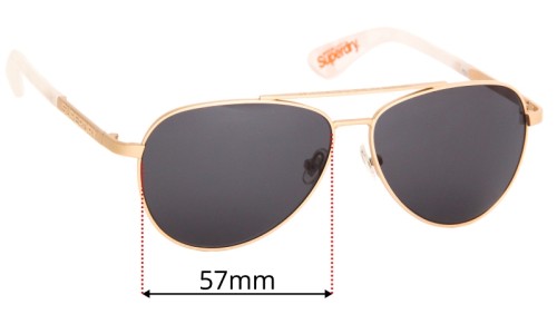 Sunglass Fix Replacement Lenses for Superdry Chassis - 57mm Wide 