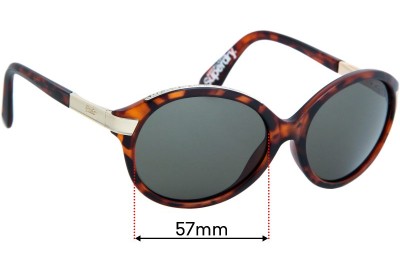  Sunglass Fix Replacement Lenses for Superdry Supersonic - 57mm Wide 
