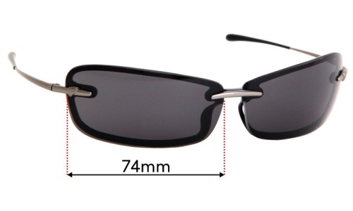 Sunglass Fix Replacement Lenses for Thierry Mugler  6536  - 74mm Wide 