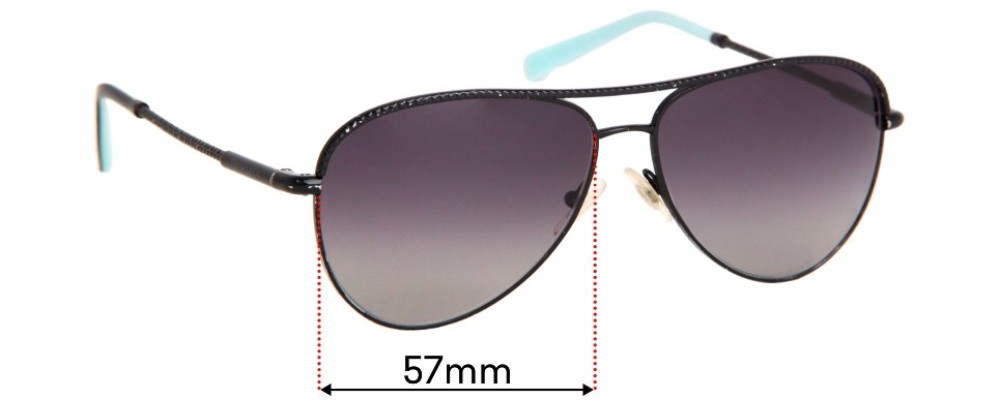 Sunglass Fix Replacement Lenses for Tiffany & Co TF3062 Tiffany Diamond Point - 57mm Wide